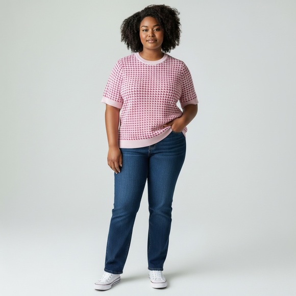 Ann Taylor Factory Textured Knit Short Sleeve Sweater Top Women’s Size L‎ - Picture 5 of 5